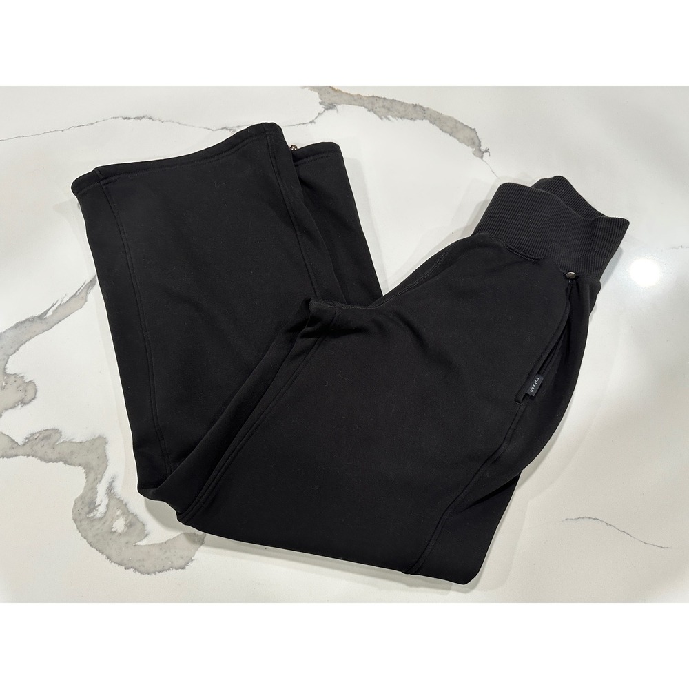 SUPESU Black Fleece Lined Bungee Hem Jogger Sweatpants Size 1